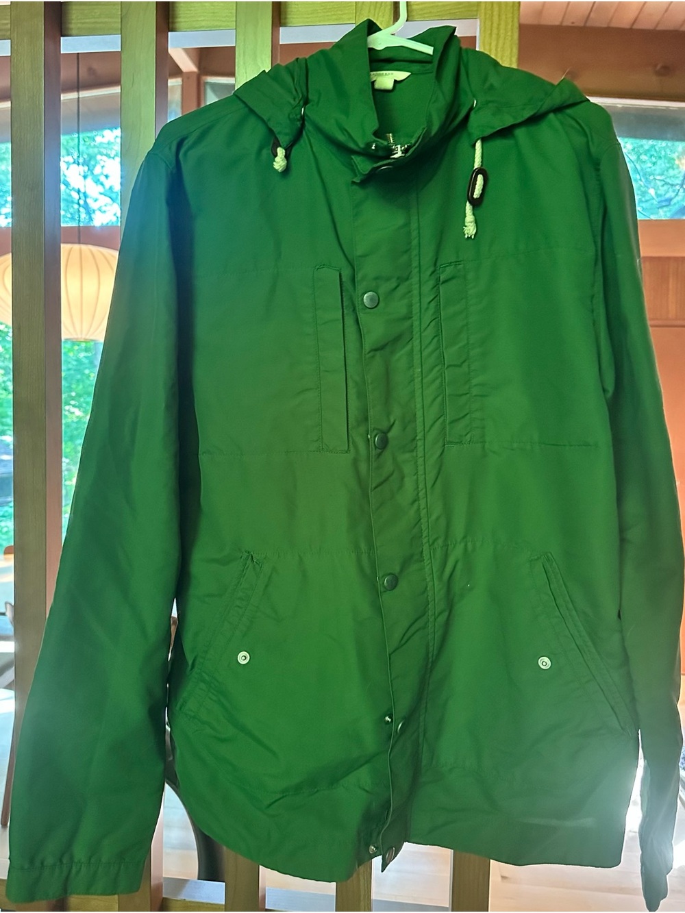 Lands' End Men's Hooded Field Jacket in Forest Green